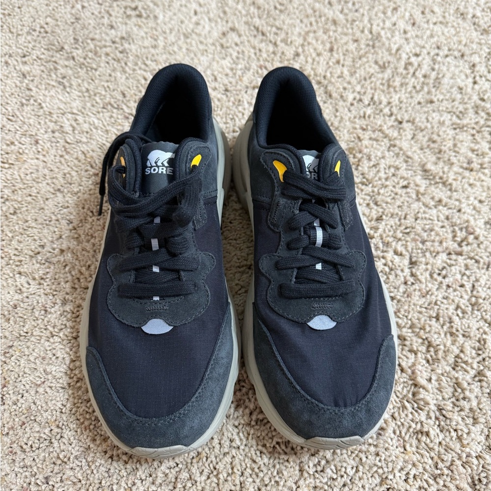 Sorel Black and Gray Sneakers with Breathable Mesh